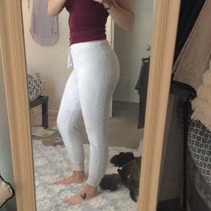 COPY - Fuzzy white joggers